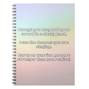 Empath Warrior Positieve Quote Aanmoediging Notitieboek