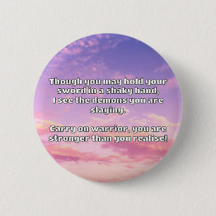 Empath Warrior Positieve Quote Aanmoediging Ronde Button 5,7 Cm