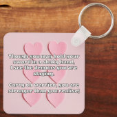 Empath Warrior Positieve Quote Aanmoediging Sleutelhanger (Achterkant)