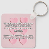 Empath Warrior Positieve Quote Aanmoediging Sleutelhanger (Achterkant)