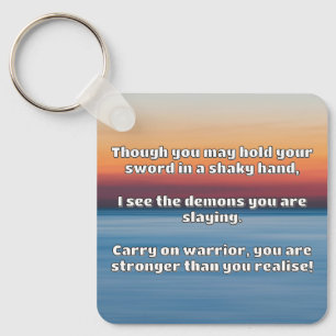 Empath Warrior Positieve Quote Aanmoediging Sleutelhanger
