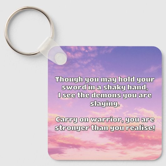 Empath Warrior Positieve Quote Aanmoediging Sleutelhanger (Voorkant)