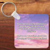 Empath Warrior Positieve Quote Aanmoediging Sleutelhanger (Voorkant)