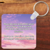 Empath Warrior Positieve Quote Aanmoediging Sleutelhanger (Achterkant)