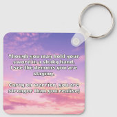 Empath Warrior Positieve Quote Aanmoediging Sleutelhanger (Achterkant)