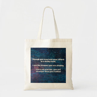 Empath Warrior Positieve Quote Aanmoediging Tote Bag