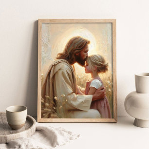 Empathie en Liefde, Christelijke Kunst, Jezus en M Poster