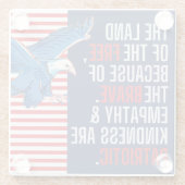 Empathie en vriendelijkheid zijn patriottisch glazen onderzetter (Achterkant)