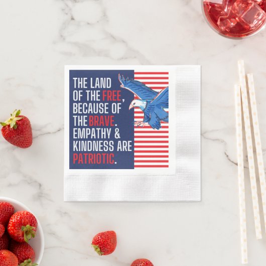 Empathie en vriendelijkheid zijn patriottisch servet (Insitu)