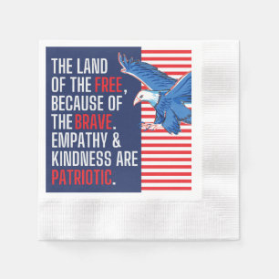 Empathie en vriendelijkheid zijn patriottisch servet