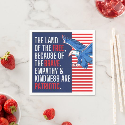 Empathie en vriendelijkheid zijn patriottisch servet (Insitu)