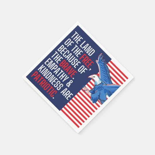 Empathie en vriendelijkheid zijn patriottisch servet (Hoek)