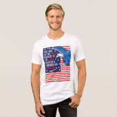 Empathie en vriendelijkheid zijn patriottisch Tri-Blend shirt (Voorkant volledig)
