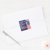 Empathie en vriendelijkheid zijn patriottisch vierkante sticker (Envelop)