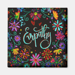 Empathie Floral Trendy ONE WORD Inspirativiteit Magneet