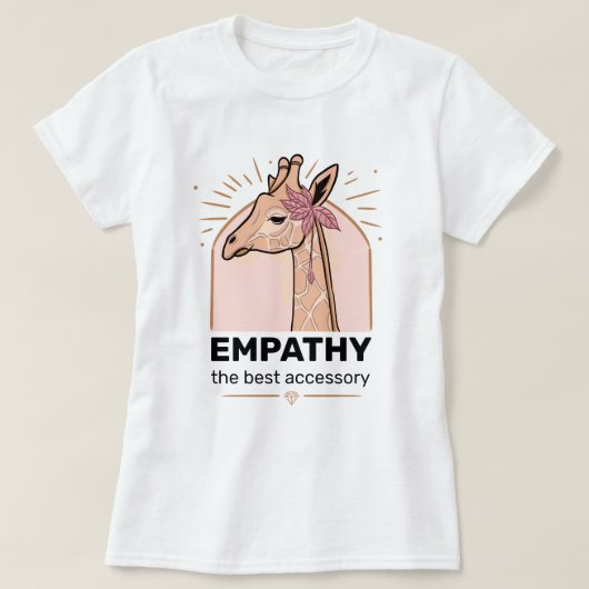 Empathie het beste accessoire giraffe T-shirt (Design voorkant)