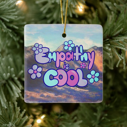 Empathie is Cool - Koele Tinten Keramisch Ornament (Boom)