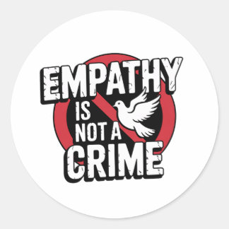 Empathie is geen misdrijf Sticker blad