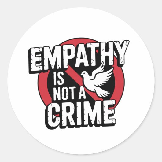 Empathie is geen misdrijf Sticker blad (Voorkant)