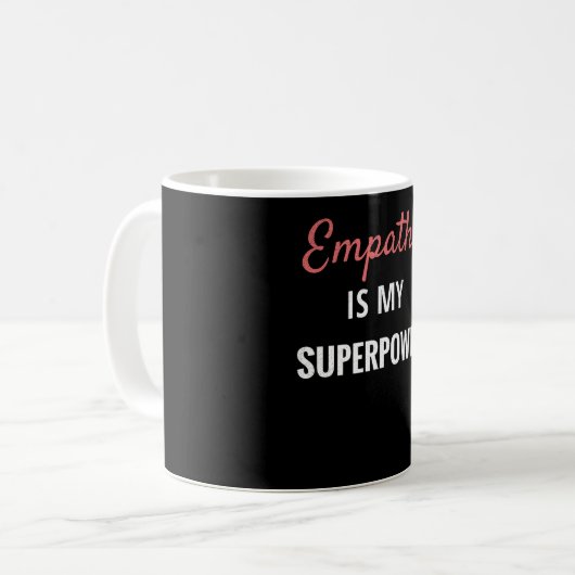 Empathie is mijn Superpower | Empath Gift Empathie Koffiemok (Voorkant links)