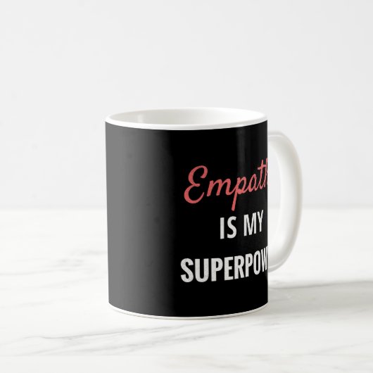 Empathie is mijn Superpower Introvert Empathische Koffiemok (Voorkant rechts)