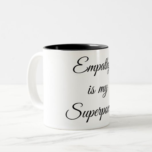 Empathie is mijn Superpower Mok (Voorkant links)