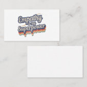 Empathie is mijn Superpower T-Shirt empathie leraa Visitekaartje (Voorkant / Achterkant)