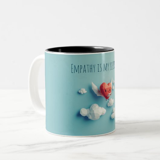 Empathie is mijn Superpower UX Designer Mok (Voorkant links)