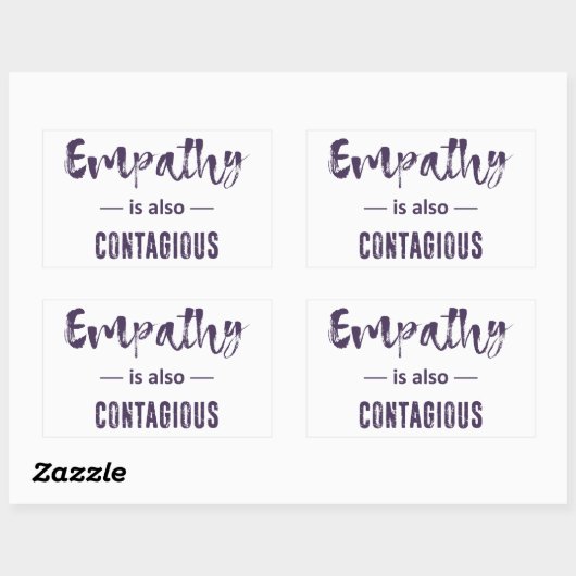 Empathie is ook besmettelijk rechthoekige sticker (Vel)