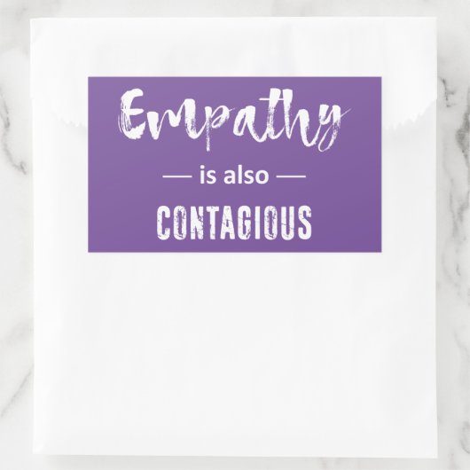 Empathie is ook besmettelijk rechthoekige sticker (Tas)