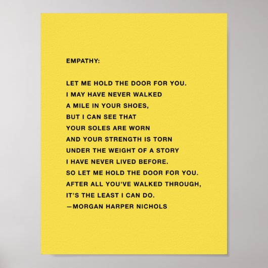 Empathie Quote Poster (Voorkant)