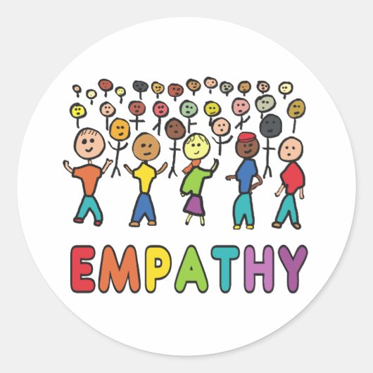Empathie Ronde Sticker (Voorkant)