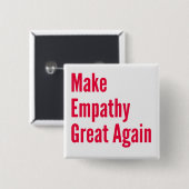 Empathie Vierkante Button 5,1 Cm (Voorkant /achterkant)