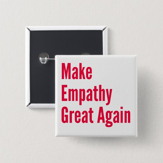 Empathie Vierkante Button 5,1 Cm (Voorkant /achterkant)