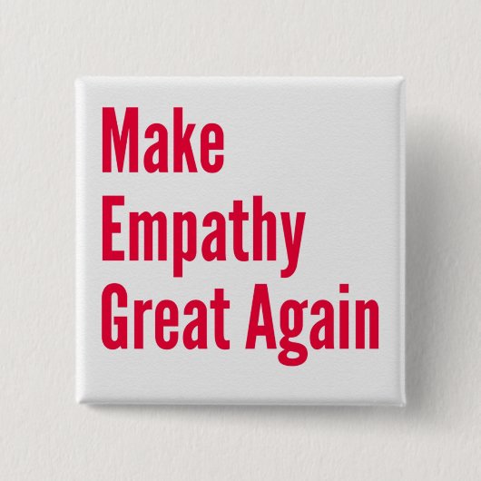 Empathie Vierkante Button 5,1 Cm (Voorkant)