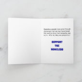 Empathie voor daklozen: donkerblauw en rood kaart (Binnen)