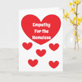 Empathie voor daklozen: rood en wit kaart (Gele Bloem)