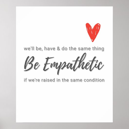 Empathie - wees empathisch poster (Voorkant)
