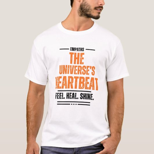 Empathisch: het hartje van het universum T-shirt (Voorkant)