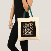 Empathische Vibes Only Canvas tas – Retro Feel-Goo (Voorkant (product))