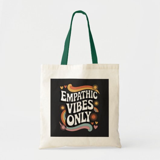 Empathische Vibes Only Canvas tas – Retro Feel-Goo (Voorkant)
