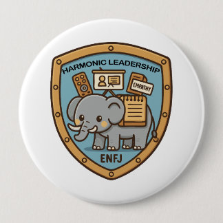 Empathy Elephant – Harmonic Leadership Ronde Button 4,0 Cm
