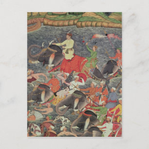 Emperor Akbar over de Ganges Briefkaart