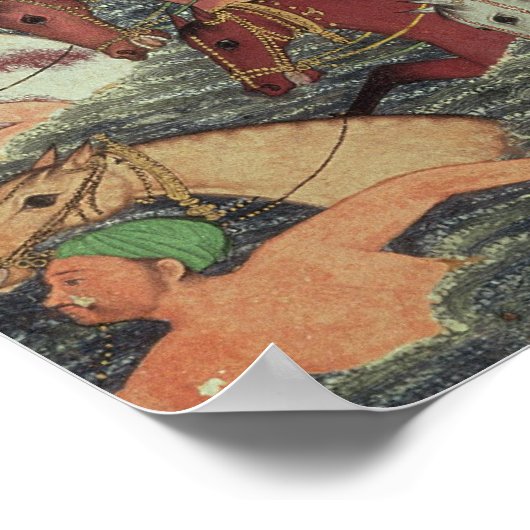 Emperor Akbar over de Ganges Poster (Hoek)