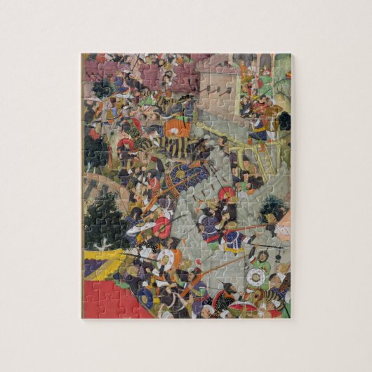 Emperor Akbar (r.1556-1605) schiet Saimal in de S Legpuzzel (Verticaal)