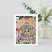 Emperor Akbar (r.1556-1605), vermaakt met zijn vos Briefkaart (Staand voorkant)