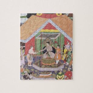 Emperor Akbar (r.1556-1605), vermaakt met zijn vos Legpuzzel