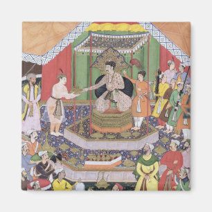 Emperor Akbar (r.1556-1605), vermaakt met zijn vos Magneet