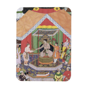 Emperor Akbar (r.1556-1605), vermaakt met zijn vos Magneet