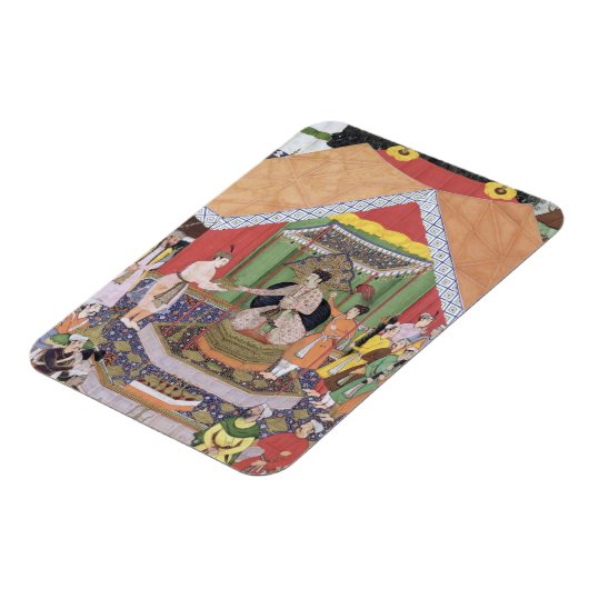 Emperor Akbar (r.1556-1605), vermaakt met zijn vos Magneet (Linkerzijde)